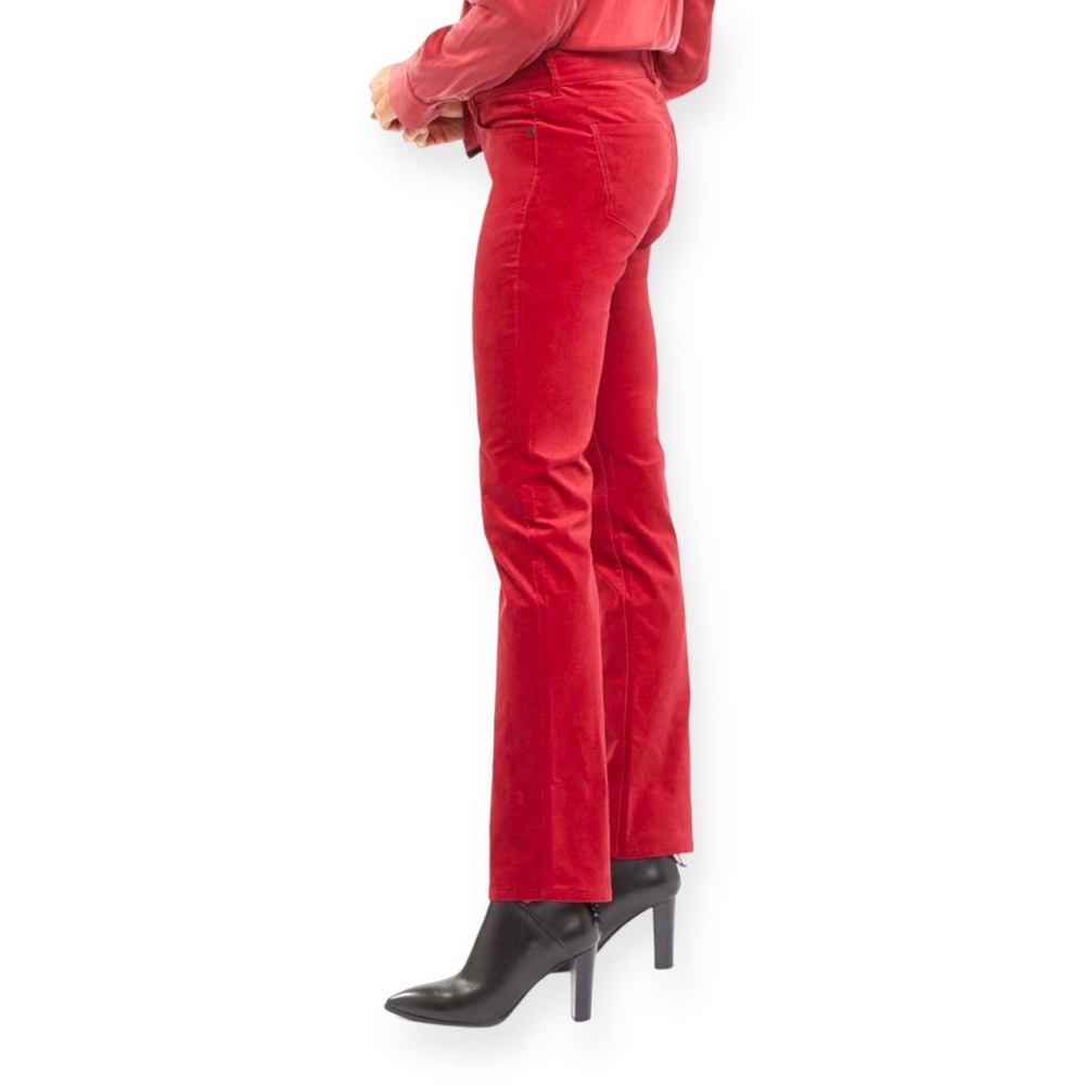 NYDJ Red Velvet Marilyn Straight Leg Velveteen Boysenberry Reactive Lift Tuck 2